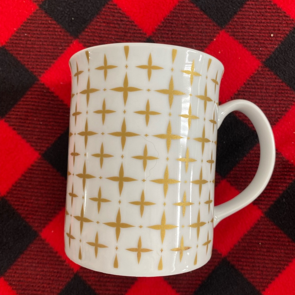 Gold Star Pattern Mug